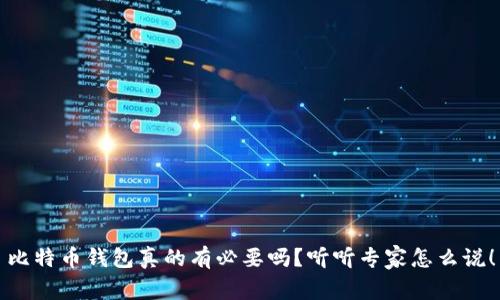 比特币钱包真的有必要吗？听听专家怎么说！