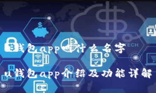 u钱包app叫什么名字

u钱包app介绍及功能详解